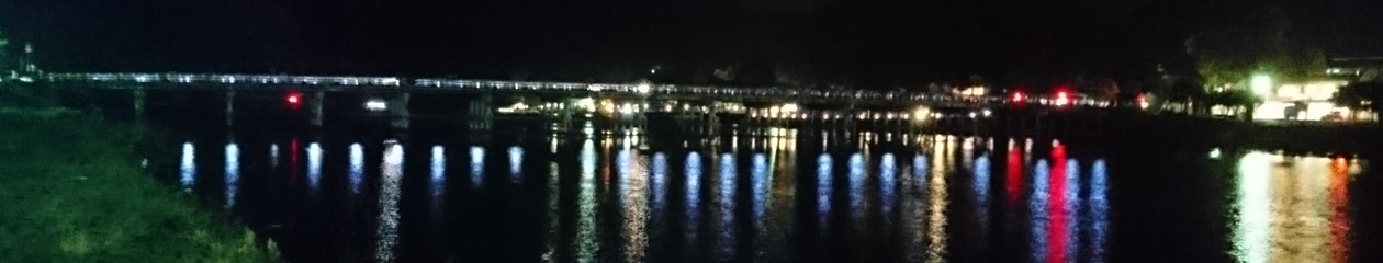 京都の観光スポット「嵐山」名所〜渡月橋の夜景